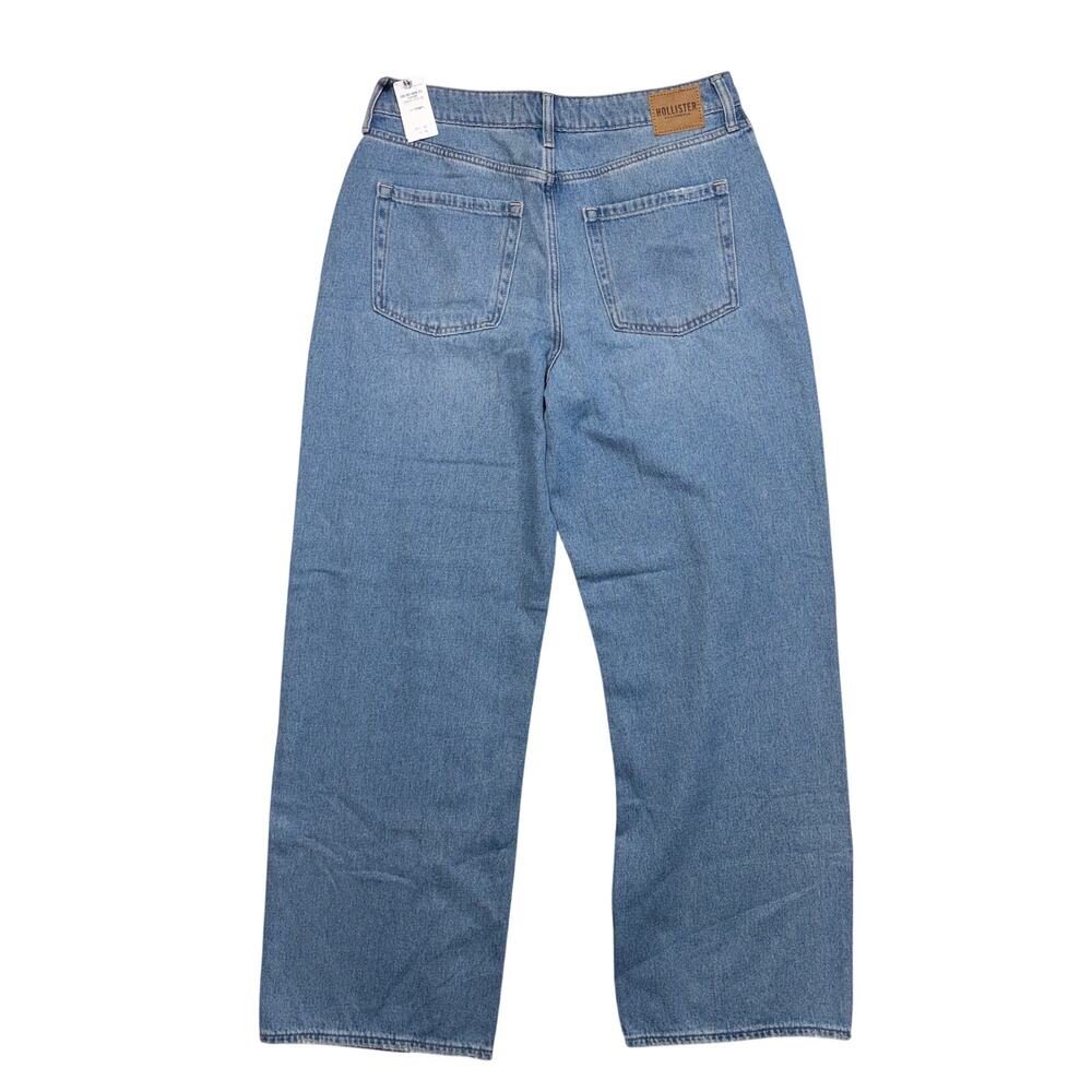Hollister Jeans Womens 12R W31 Ultra High Rise Baggy Light Wash Streetwear NWT - Picture 2 of 11